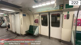 ⁴ᴷ [Last Trip] SMRT Trains, NSL Train Ride [Raffles Place → Dhoby Ghaut] - Kawasaki C151 021/022