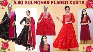 Ajio Partywear Kurti ❤️ Gulmohar Jaipur Flared Kurta/Super Cloth Quality 👌@sudhasworld