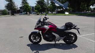 HONDA NC750X RED 2023 traveling in the mountain POV video