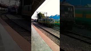 Slow movement of WAG9 without sand #indianrailways #mysuru #wag9 #viral