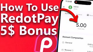 How To Use RedotPay 5$ Bonus || Can We Withdraw RedotPay 5$ Sign Up Bonus?