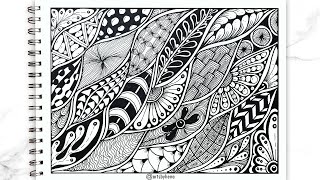 Zentangle Patterns For Beginners | Zentangle Art | Doodle Pattern