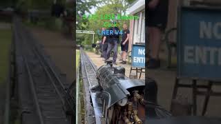 LBSC bantam cock, 3 1/2” gauge LNER v4 on track at Maidstone #bantam #train #steam #livesteam #lner