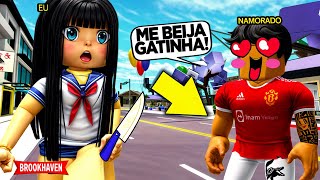 FINGI ser a MENINA YANDERE para TESTAR meu NAMORADO e ISSO ACONTECEU...BROOKHAVEN RP Roblox