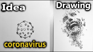 Use Coronavirus to draw Zombie | DP ART