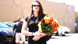 Ilona Maher Caught Give Flowers to Her Dance Partner Alan Bersten During Rehearsals 03 October 2024