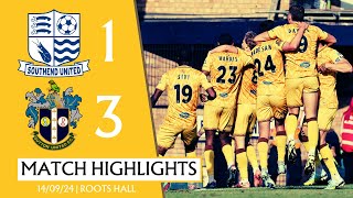 MATCH HIGHLIGHTS Southend United 1 Sutton United 3 14/09/24 VNL