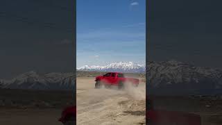 Turbo hellcat ram donuts #turbo #prerunner #turbohemi #hellcat #hellcatram #ram #red