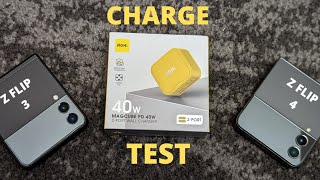 Samsung Galaxy Flip 4 vs Z Flip 3 Charge Test | Aohi Magcube PD 40w Charger