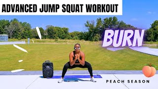 THIGH BURNING JUMP SQUAT WORKOUT! / NO EQUIPMENT!