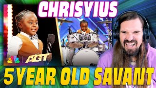 DRUMMER REACTS | 5-Year-Old Chrisyius Whitehead Is A Drumming SAVANT! | Auditions | AGT 2024