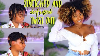 How To Stretch Twist Out | Low Manipulation Method! (No Pick, No Heat Needed for Natural Curly Hair)