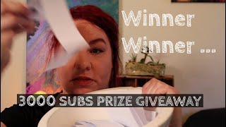 Winner of the 3000 Subscriber Prize - drawing the winner video