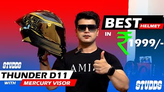 Studds Thunder D11 with Mercury Visor😍 Killer Look | Best Helmet Under ₹2000| Better Than Vega Bolt?