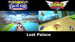 Lost Palace - Sonic & Sega All-Stars Racing and Team Sonic Racing Comparison 4K