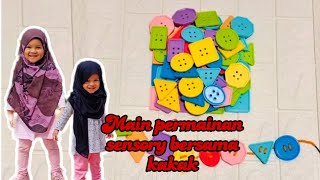 Pulang sekolah langsung main || button sensory toys