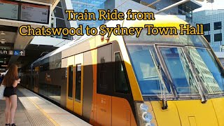 CHATSWOOD TO SYDNEY TOWN HALL TRAIN RIDE| LADY TRAVELLER