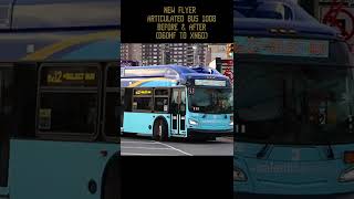 New Flyer Articulated Bus 1008, Before & After