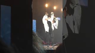 BTS Newark Concert 032517- Jin throwing kisses