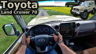 2024 Toyota Land Cruiser J70 with A/T (facelift) | POV test drive