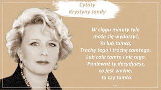 Cytaty Krystyny Jandy | Wybitnej Polskiej Aktorki