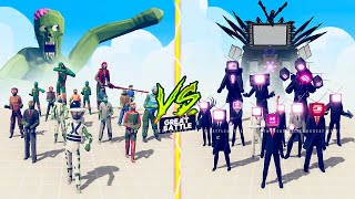 ZOMBIE TEAM vs TITAN TVMAN TEAM  - Totally Accurate Battle Simulator TABS