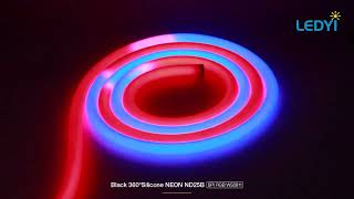 evolutionize Your Lighting: Discover LEDYi's SPI RGB WS2811 360° Black Silicone Neon Flex!