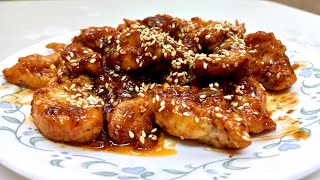 Breast chicken with honey garlic glazed