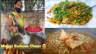 Maggi Samosa Chaat | Hidden Gem of Mumbai | Unique Street food | Samosa Maggi Chaat