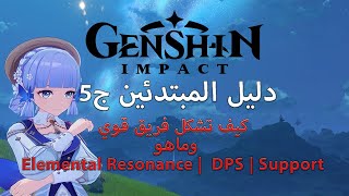 كيف تشكل فريق قوي وماهو  Elemental Resonance و  DPS و Support