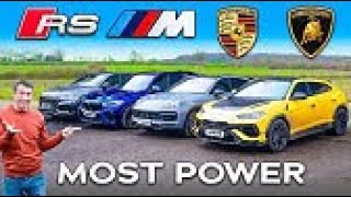 BMW v Lambo v Porsche v Audi  Testing true POWER & WEIGHT stats! @carwow