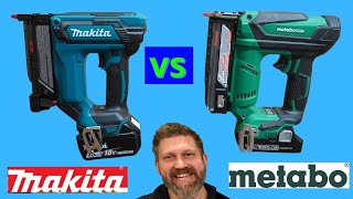 Makita 18 volt 23 Ga Cordless Pin Nailer Review and Unboxing -Compared to Metabo Cordless Pin Nailer