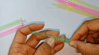 Funny Craft - Make moving larva with straw | Straw Crafts