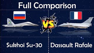 Sukhoi Su-30 vs Dassault Rafale | Full Comparison of 🇷🇺 Sukhoi Fighter Jet vs 🇫🇷 Rafale Fighter Jet