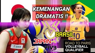 BRASIL VS JEPANG❗KEMENANGAN DRAMATIS BRASIL ROAD TO PARIS VOLLEYBALL 2024