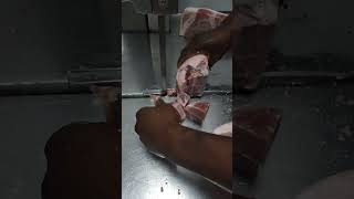 Satisfying meat preparation technique, Band saw machine