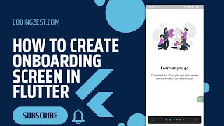 How to Create Onboarding Screen in Flutter | Onboarding Screen Design in Flutter #flutterdeveloper