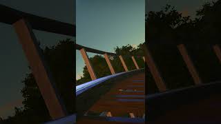 Diamond Rush Wooden Coaster Evening POV Part 2 - Planet Coaster #shorts