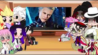 Hashira and Uppermoon + Muzan react to  Dmc 5 Son of Sparda