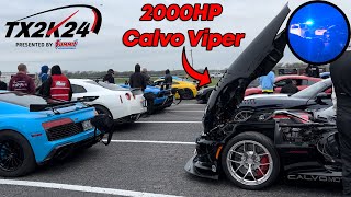 2000+HP Supercars Takeover TX2K24! ( I Almost Went To Jail )