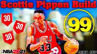 *NEW* Scottie Pippen Build 2k21 Next Gen!!! Best All Around Lockdown Small Forward Build!!! NBA 2k21