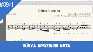 Ders 89/1 Dünya Arsızındır Nota