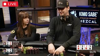 Phil Hellmuth, Kelly Winterhalter, Brad Garrett - Livestream Texas Holdem Stream Cash Game