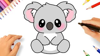 HOW TO DRAW A CUTE KAWAII KOALA EASY