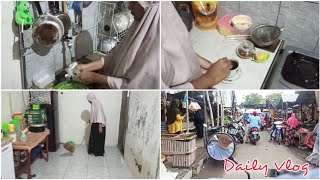 Pagi belanja mingguan ke pasar, foodprep belanjaan & bersihkan rumah sore harinya #dailyvlog