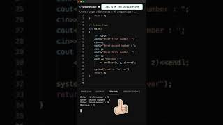 Print Smallest Of Three Integers Without Comparison Operator in C++ #shorts #coding #programming