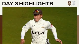 Highlights: Surrey take 3 wickets on shortened third day vs Hampshire | Vitality County Championship