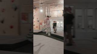 don't try this at home! indoor rope SWING #climbing #parkour