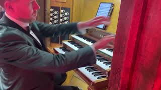 Jonathan Delbridge performs music from the Royal Fireworks by Handel on Fowey Church organ