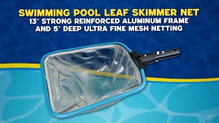 U.S. Pool Supply Swimming Pool Leaf Skimmer Net with 13" Strong Reinforced Aluminum Frame